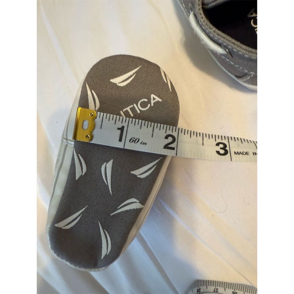 Nautica Baby Boat Shoes Gray Size 2 Hook & Loop Casual infant Shoes - Picture 9 of 9